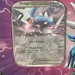POKEMON Trading Card Game Dialga Ex Azure Legends Tin, Sealed, Dented, Wear - Image 4