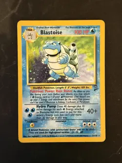 Pokemon TCG Blastoise Base Set 2 Holo Rare Card 2 /130 HP - Image 1
