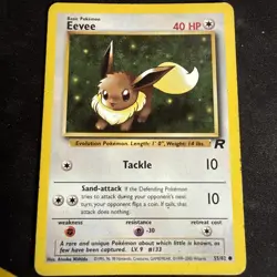 1st Edition Eevee 55/82 Team Rocket Set Rare Vintage Pokemon Card - Image 1