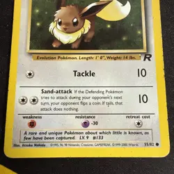 1st Edition Eevee 55/82 Team Rocket Set Rare Vintage Pokemon Card - Image 3