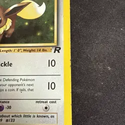 1st Edition Eevee 55/82 Team Rocket Set Rare Vintage Pokemon Card - Image 4