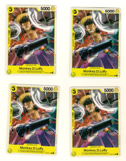Set Of 4 Monkey.D.Luffy ST09-011 C Starter Deck 9 One Piece Trading Card - Image 1