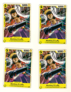 Set Of 4 Monkey.D.Luffy ST09-011 C Starter Deck 9 One Piece Trading Card - Image 3