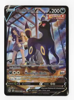 Pokemon TCG Umbreon v TG22/TG30 Brilliant Stars Trainer Gallery Full Art Card - Image 1