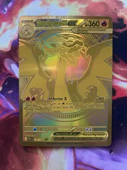 Charizard X Ex 130/094 Phantasmal Flames Mega Hyper Rare Gold Pokemon Card - Image 1