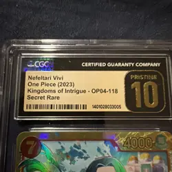 One Piece Card Game Nefeltari Vivi OP04-118 CGC Pristine 10 English - Image 2