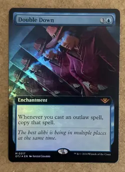Foil* Double Down (Extended Art) [Outlaws of Thunder Junction] NM MTG - Image 1