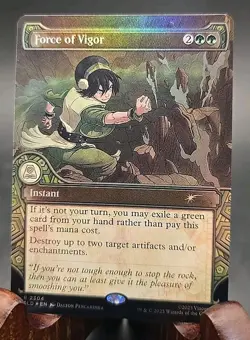 Force of Vigor Avatar: The Last Airbender Secret Lair MTG Rainbow Foil Near Mint - Image 1