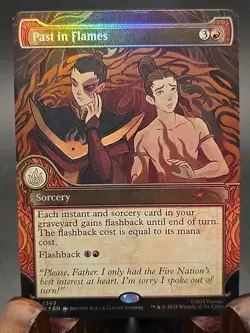 Past In Flames Avatar: The Last Airbender Secret Lair MTG Rainbow Foil Near Mint - Image 1
