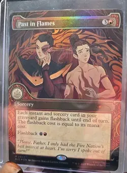 Past In Flames Avatar: The Last Airbender Secret Lair MTG Rainbow Foil Near Mint - Image 3