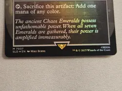 Chaos Emerald (7037) White Foil - Lotus Petal - Sonic Secret Lair - Magic MTG NM - Image 3