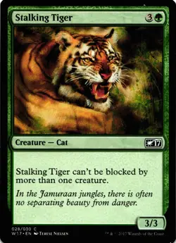 Magic the Gathering Stalking Tiger Regular Common W17 2017 Welcome Deck - Image 1