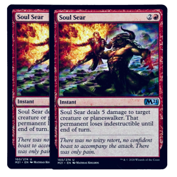 Magic the Gathering Soul Sear Regular Uncommon x2 M21 2020 - Image 1