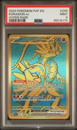 2024 POKEMON PAF EN-PALDEAN FATES #245 KORAIDON ex HYPER RARE PSA 9 - Image 1