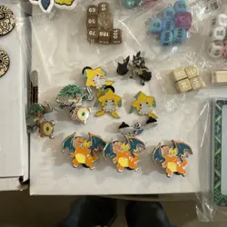 Pokemon accessory bundle- dice-sleeves-coins-pins-cases - Image 5