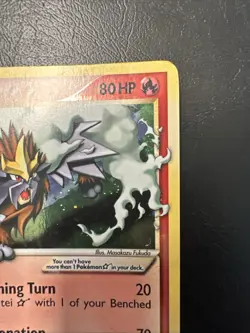 Entei Gold Star Holo 113/115 2005 EX Unseen Forces LP Pokemon - Image 3