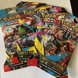 Pokemon Mega Evolution Sleeved Booster Pack Lot Of 4 sealed - Image 1
