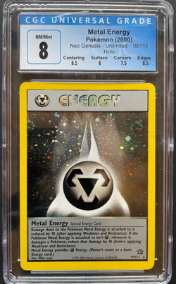 Pokemon Neo Genesis 2000 Metal Energy 19/111 Holo Rare CGC 8 - Image 1