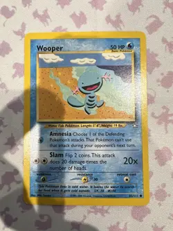 Pokemon TCG Wooper Neo Genesis 82/111 LP - Image 1