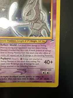 Shining Mewtwo 109/105 Neo Destiny Holo Pokemon 1st Edition - Image 5