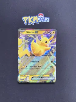 Pokemon TCG Pikachu ex Paldea Evolved 063/193 Double Rare LP. - Image 1