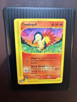 2002 Pokemon Cyndaquil 104/165 Expedition Base Set Regular LP- - Image 1