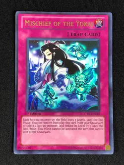 YUGIOH MISCHIEF OF THE YOKAI STBL-EN089 1ST ULTRA LIGHT PLAY - Image 1