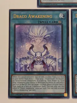 Draco Awakening DOOD-EN064 x3 Ultra Rare Yugioh 1st Edition Doom of Dimensions - Image 3