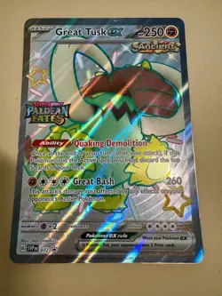 Pokemon OVERSIZE JUMBO CARD | Great Tusk ex | SVP 072 Black Star Promo Paldean - Image 1
