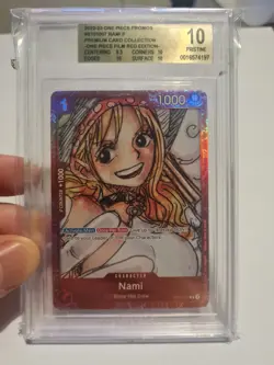 One Piece Card Game - Nami - ST01-007 - Premium Card Red Movie Promo - BGS10 - Image 1