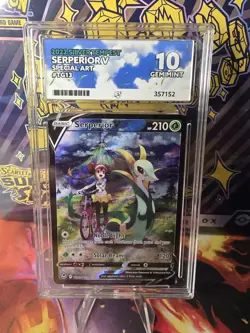 ACE 10 Serperior V TG13/TG30 Silver Tempest Trainer Gallery Holo Pokemon Card - Image 1