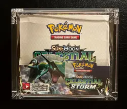 EMPTY Sun & Moon Celestial Storm Pokemon Card Booster Box Pack - Image 1