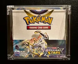 EMPTY Sword & Shield Brilliant Stars Pokemon Card Booster Box Pack - Image 1