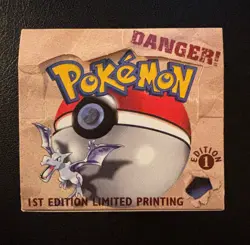 EMPTY 1st Edition Fossil Pokemon Card Booster Box Pack - Image 1