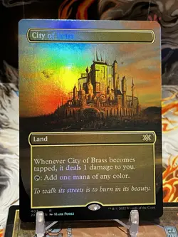 MTG | City of Brass (Borderless Alt Art) [Double Masters 2022] ✨FOIL✨ - Image 1