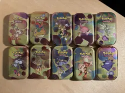 Pokemon TCG 151 - 10 Mini Tins + 10 Promo Cards Bundle - Sam’s Club Full Art Set - Image 1