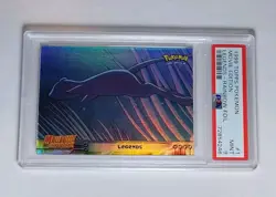 1999 Pokemon Topps Movie MewTwo 🌟Legends#1🌟 Rainbow Foil Rare PSA 9 LOWPOP💥 - Image 2
