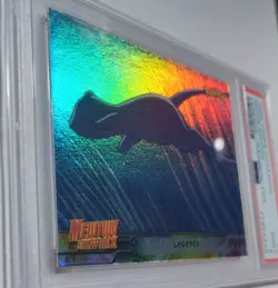 1999 Pokemon Topps Movie MewTwo 🌟Legends#1🌟 Rainbow Foil Rare PSA 9 LOWPOP💥 - Image 3