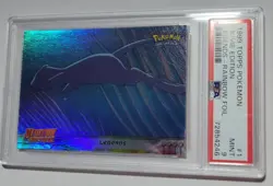 1999 Pokemon Topps Movie MewTwo 🌟Legends#1🌟 Rainbow Foil Rare PSA 9 LOWPOP💥 - Image 4