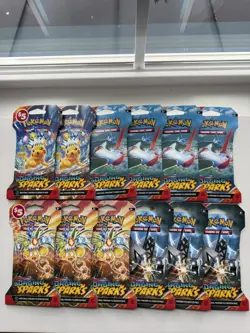 Pokemon TCG 12x Surging Sparks Sleeved Booster Pack Lot *Factory Sealed* - Image 1