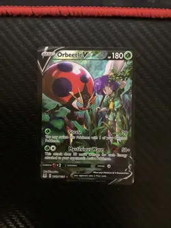 Pokemon Orbeetle V TG12/TG30 Lost Origin Sword & Shield Trainer Gallery NM - Image 1