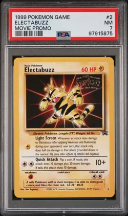 1999 POKEMON GAME MOVIE PROMO #2 ELECTABUZZ PSA 7 - Image 1