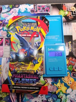 VERY HEAVY! 33.0 Phantasmal Flames Pokemon TCG Sleeved Booster Pack (SEALED)✅ - Image 1