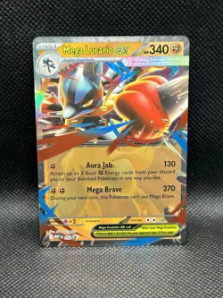 Mega Lucario ex 012 PROMO BLACK STAR HOLO Mega Evolution Pokemon Me01 English - Image 1