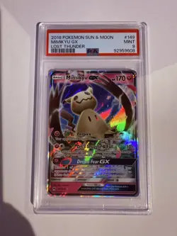 2018 Pokemon Sun and Moon Lost Thunder Mimikyu GX 149/214 - PSA 9 - Image 1