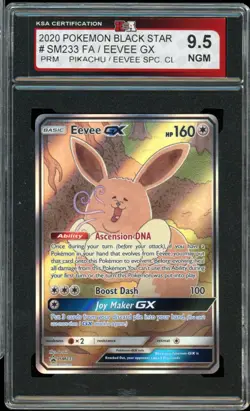 2020 Pokemon Black Star Promo #SM233 Eevee GX Full Art KSA 9.5 NGM - Image 1