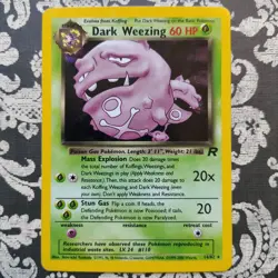 Pokemon Dark Weezing Holo Rare Card 14/82 Near Mint Vintage - Image 1