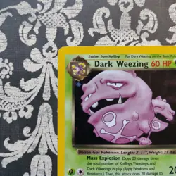 Pokemon Dark Weezing Holo Rare Card 14/82 Near Mint Vintage - Image 2