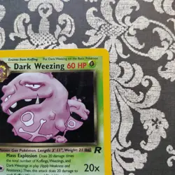 Pokemon Dark Weezing Holo Rare Card 14/82 Near Mint Vintage - Image 3