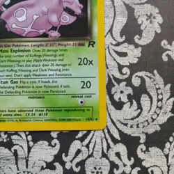 Pokemon Dark Weezing Holo Rare Card 14/82 Near Mint Vintage - Image 4